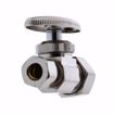 Picture of 5/8" Comp x 3/8" Comp Multi-Turn Straight Supply Stop Valve, Brushed Nickel