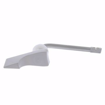 Picture of White Decorative Tank Trip Lever for American Standard® 4" ABS Plastic Arm, Spud and Nut for Beaded Chain