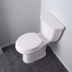 Picture of White Deluxe Molded Wood Toilet Seat, Closed Front with Cover, Round