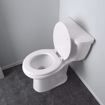 Picture of White Deluxe Molded Wood Toilet Seat, Closed Front with Cover, Round