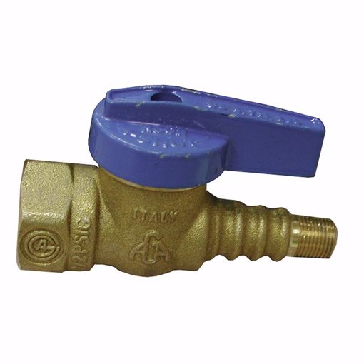 Picture of 1/2" FIP x 1/8" MIP Brass Gas Ball Valve, Texas Pattern