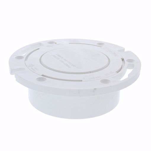 Picture of 4" PVC Closet Flange with Plastic Swivel Ring and Knockout