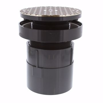 Picture of 4" LevelBest® Complete Pipe Fit Cleanout System with 3-1/2" Plastic Spud and 6" Nickel Bronze Cover