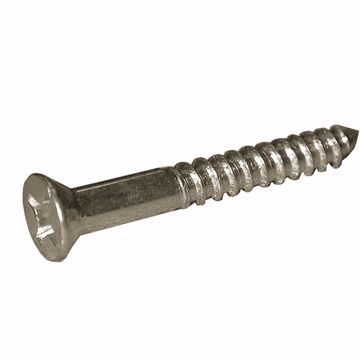 Picture of #12 x 1-1/2" Flat Phillips Head Brass Wood Screws, 100 pcs.