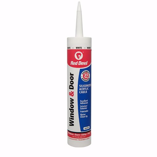 Picture of 10.1 oz. 25-Year Siliconized White Acrylic Caulk, Carton of 12