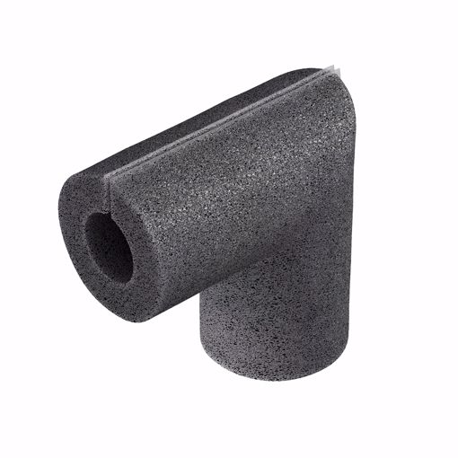 Picture of 3/4" ID Self-Sealing Black Polyethylene Foam Pipe Insulation Elbow, 3/8" Wall Thickness