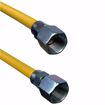 Picture of 3/8" OD (1/4" ID) X 36" Long, 3/8" Female Pipe Thread X 3/8" Female Pipe Thread, Yellow Coated Corrugated Stainless Steel Gas Connector