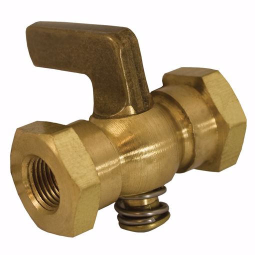 Picture of 1/8" Air Cock, FNPT x FNPT Hexagon Shoulder, Lever Handle