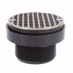 Picture of 2" x 3" LevelBest® Complete Heavy Duty Drain System with 3" Plastic Spud and 5" Nickel Bronze Strainer