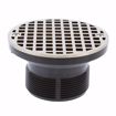 Picture of 2" x 3" LevelBest® Complete Heavy Duty Drain System with 3" Plastic Spud and 5" Nickel Bronze Strainer