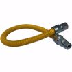 Picture of 5/8" OD (1/2" ID) X 12" Gas Connector, Yellow Coated Corrugated Stainless Steel, 3/4" FIP X 3/4" MIP