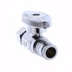 Picture of 1/2" PEX F1960 x 3/8" OD Comp Quarter-Turn Straight Supply Stop Valve, Chrome Plated