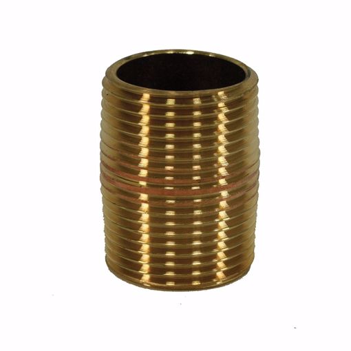 Picture of 1/8" x Close Red Brass Pipe Nipple, Bag of 5