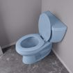 Picture of Dresden Blue Deluxe Molded Wood Toilet Seat, Closed Front with Cover, Elongated