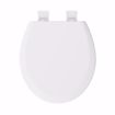 Picture of White Premium Molded Wood Toilet Seat, Closed Front with Cover, QuicKlean® Hinges, Round