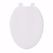 Picture of White Standard Plastic Toilet Seat, Closed Front with Cover, Elongated