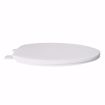 Picture of White Standard Plastic Toilet Seat, Closed Front with Cover, Elongated