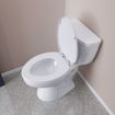 Picture of White Standard Plastic Toilet Seat, Closed Front with Cover, Elongated