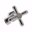 Picture of 5/8" OD Comp x 3/8" OD Comp Quarter-Turn Angle Supply Stop Valve with Cross Handle, Brushed Nickel